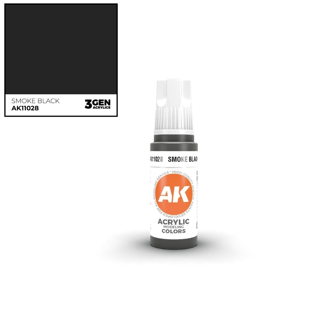 AK Interactive 3 Gen Acrylics AK11028 Smoke Black 17ml