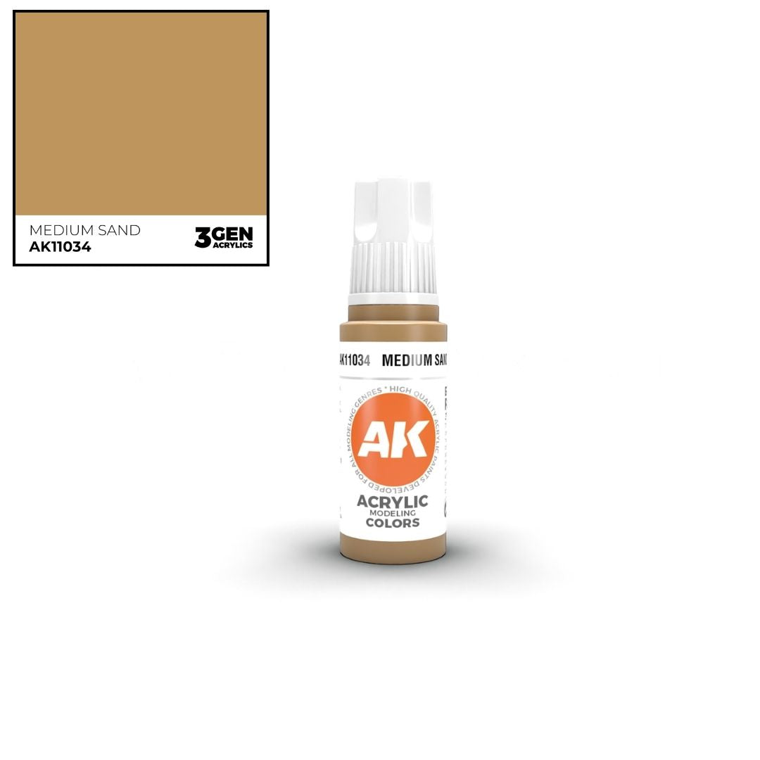 AK Interactive 3 Gen Acrylics AK11034 Medium Sand 17ml