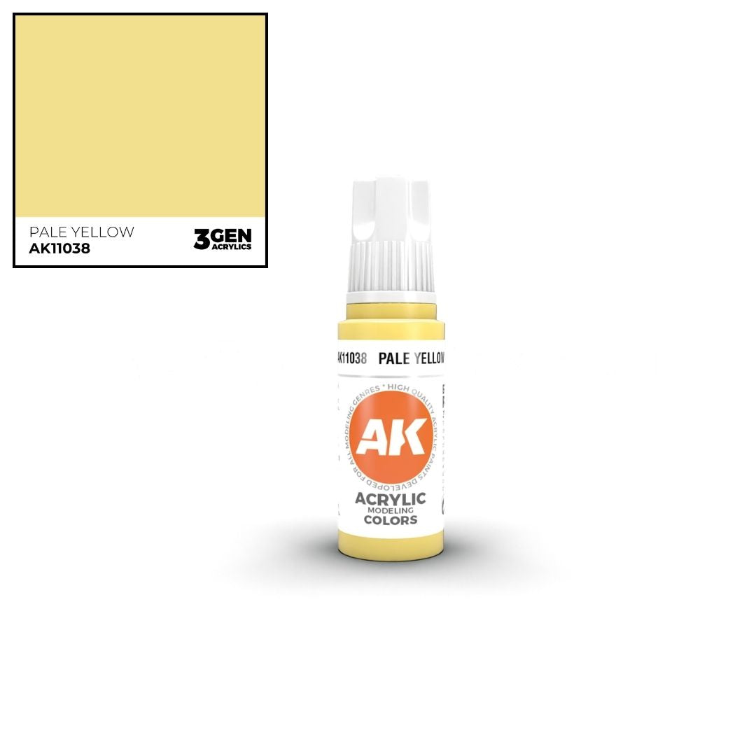 AK Interactive 3 Gen Acrylics AK11038 Pale Yellow 17ml