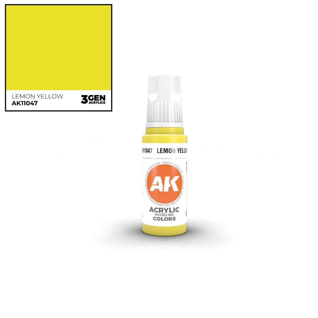 AK Interactive 3 Gen Acrylics AK11047 Lemon Yellow 17ml