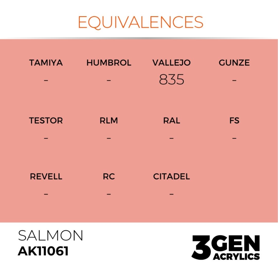 AK Interactive 3 Gen Acrylics AK11061 Salmon 17ml