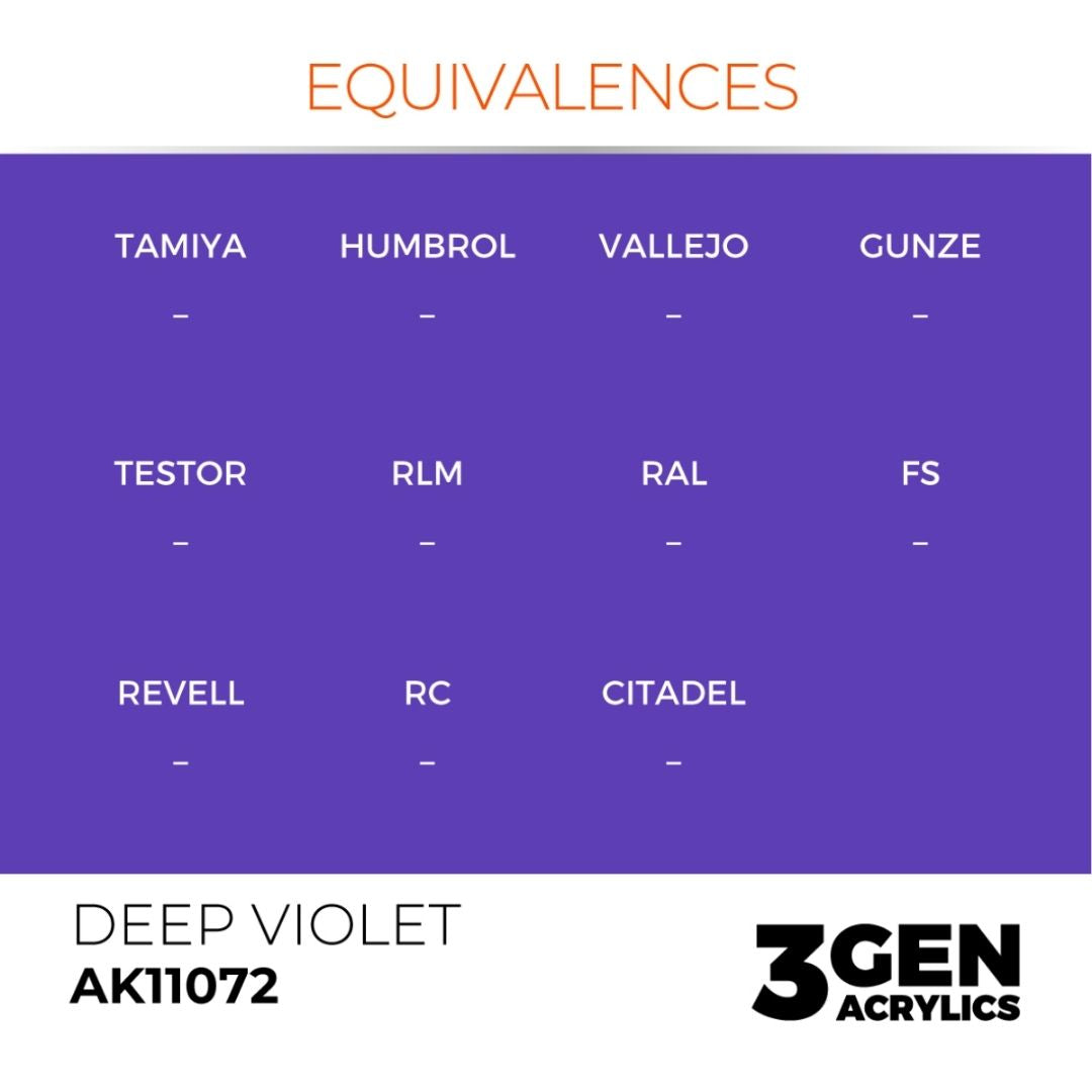 AK Interactive 3 Gen Acrylics AK11072 Deep Violet 17ml