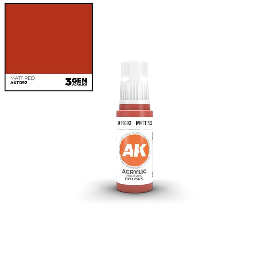 AK Interactive 3 Gen Acrylics AK11092 Matt Red 17ml