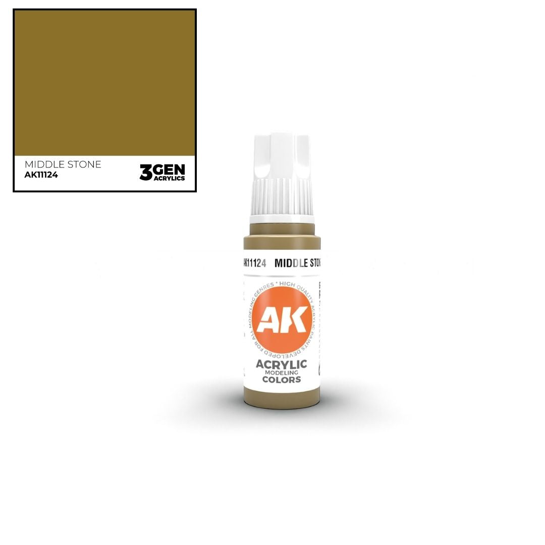 AK Interactive 3 Gen Acrylics AK11124 Middle Stone 17ml