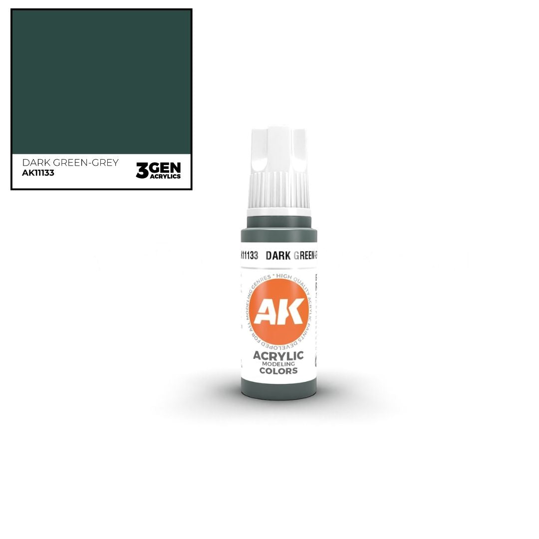 AK Interactive 3 Gen Acrylics AK11133 Dark Green-Grey 17ml