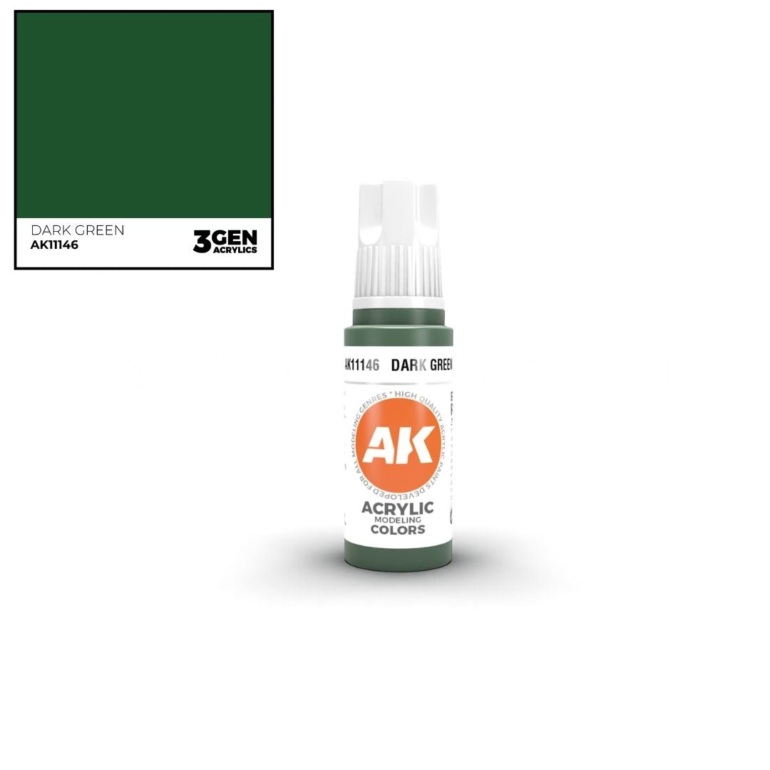 AK Interactive 3 Gen Acrylics AK11146 Dark Green 17ml