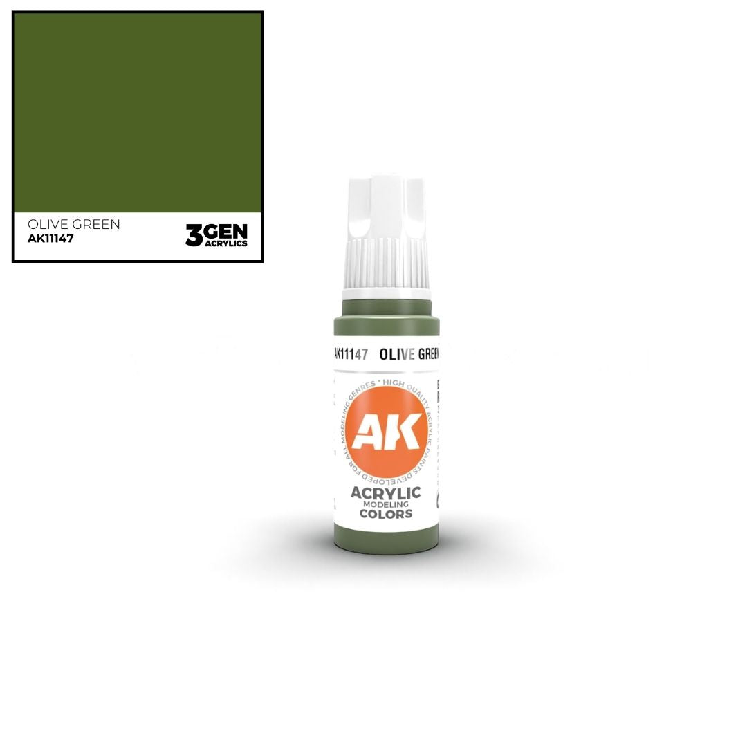 AK Interactive 3 Gen Acrylics AK11147 Olive Green 17ml