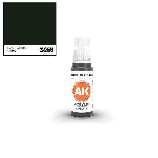 AK Interactive 3 Gen Acrylics AK11160 Black Green 17ml