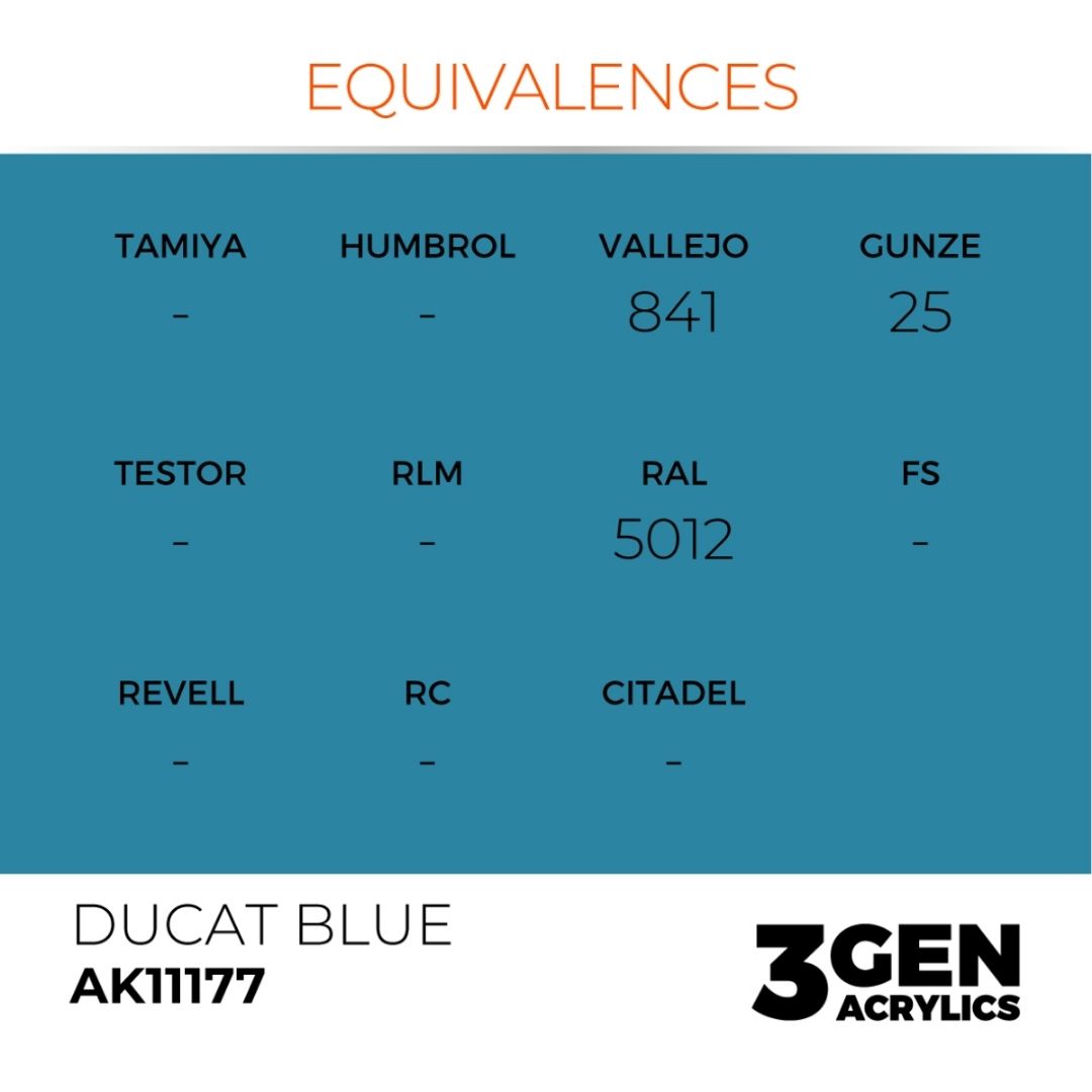 AK Interactive 3 Gen Acrylics AK11177 Ducat Blue 17ml