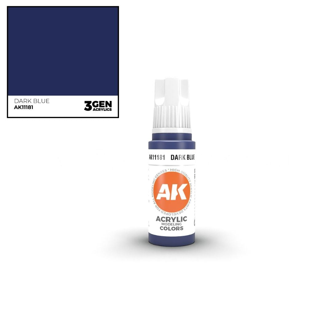 AK Interactive 3 Gen Acrylics AK11181 Dark Blue 17ml