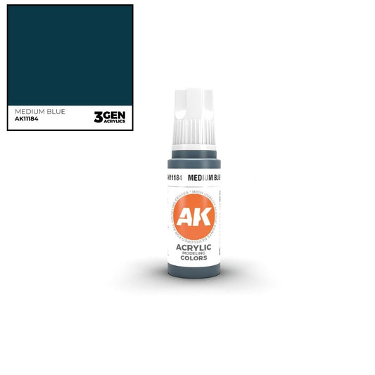 AK Interactive 3 Gen Acrylics AK11184 Medium Blue 17ml