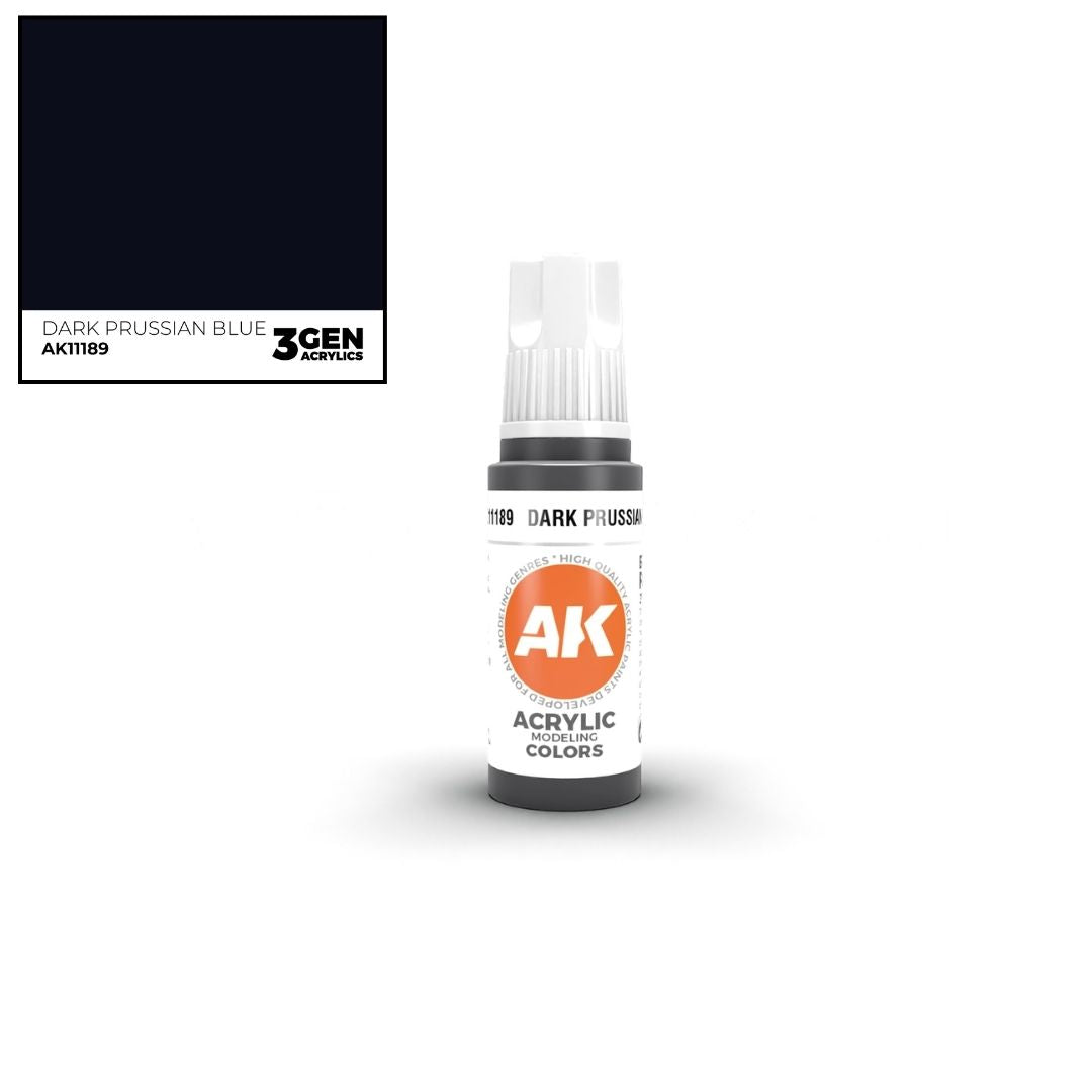 AK Interactive 3 Gen Acrylics AK11189 Dark Prussian Blue 17ml