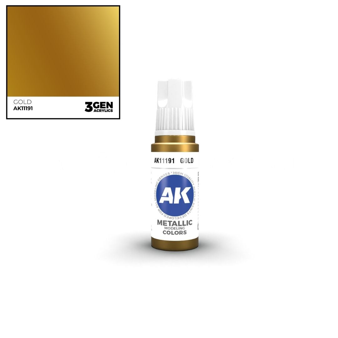 AK Interactive 3 Gen Acrylics AK11191 Gold 17ml