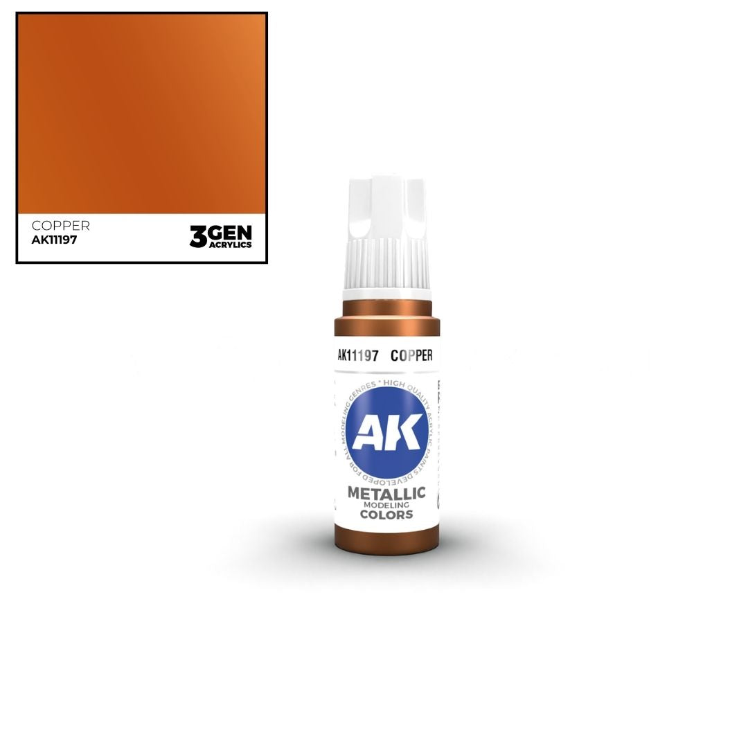 AK Interactive 3 Gen Acrylics AK11197 Copper 17ml