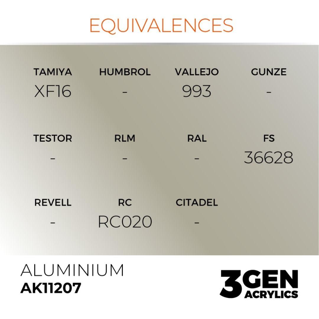 AK Interactive 3 Gen Acrylics AK11207 Aluminium 17ml