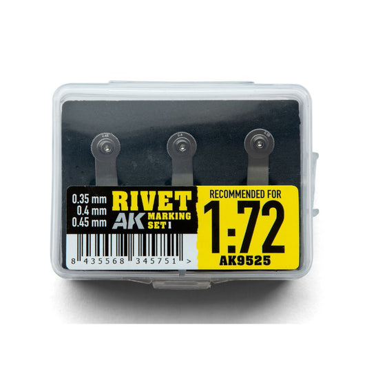 AK Interactive AK9525 Rivet Marking Set 1 (Recommended For 1:72 Scale)