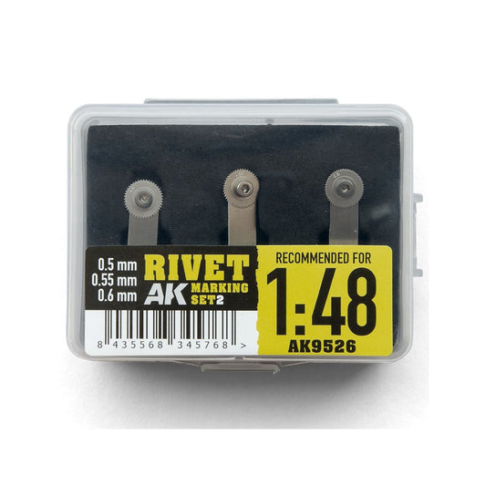 AK Interactive AK9526 Rivet Marking Set 2 (Recommended For 1:48 Scale)