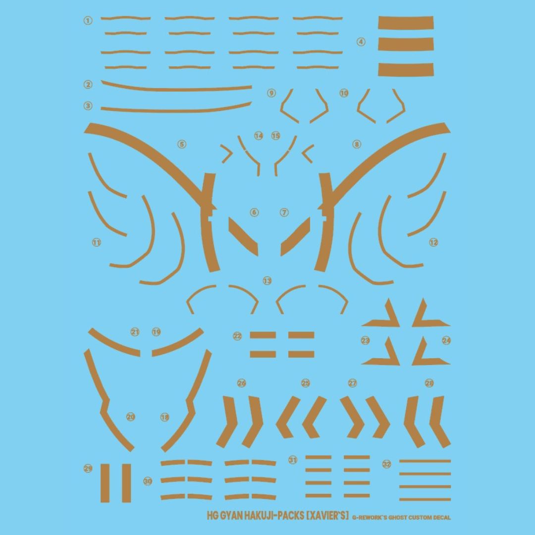 G-Rework Decal - [HG] GQUUUUUUX MS-15/H XAVIER'S GYAN HAKUJI-PACKS