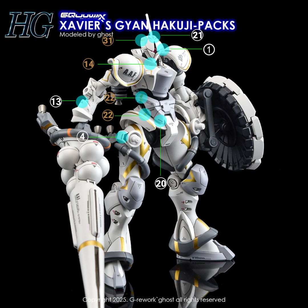G-Rework Decal - [HG] GQUUUUUUX MS-15/H XAVIER'S GYAN HAKUJI-PACKS