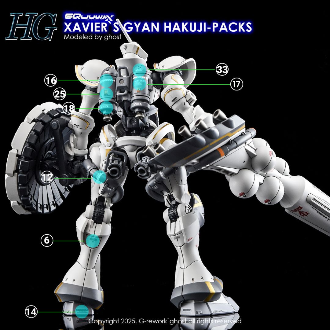 G-Rework Decal - [HG] GQUUUUUUX MS-15/H XAVIER'S GYAN HAKUJI-PACKS