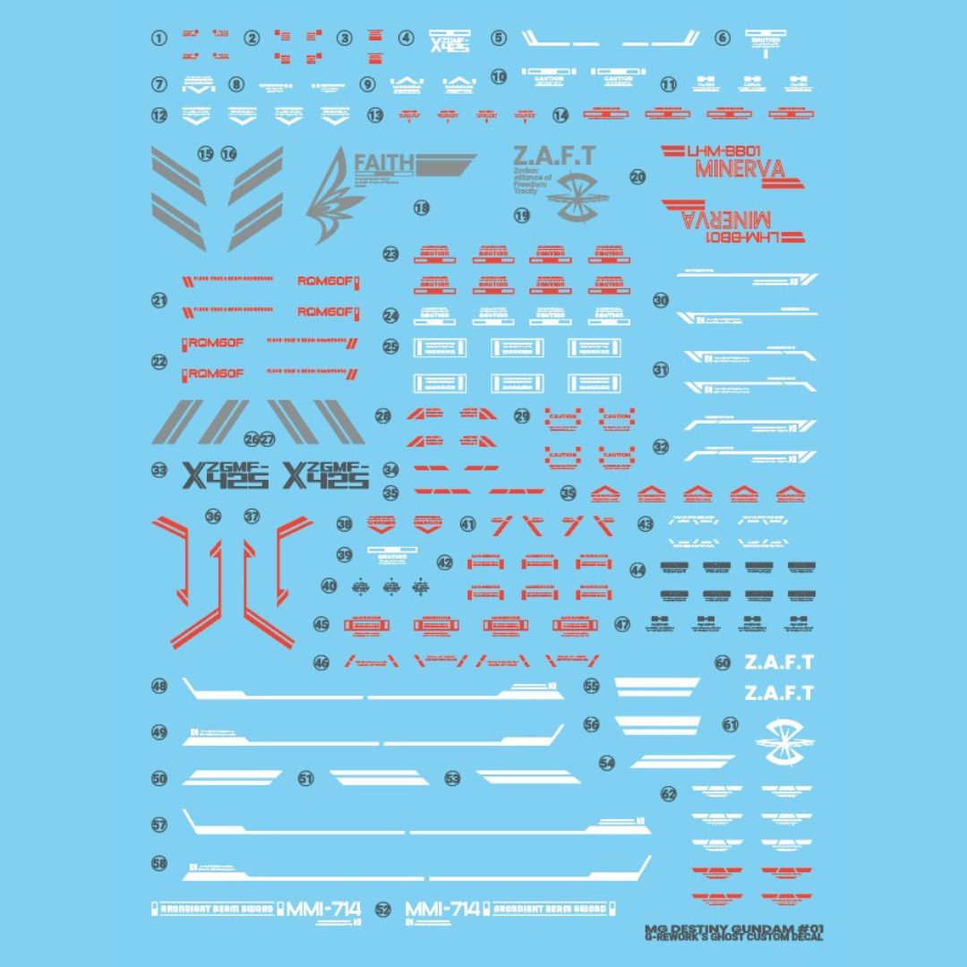 G-Rework Decal - [MG] [SEED] ZGMF-X42S DESTINY GUNDAM