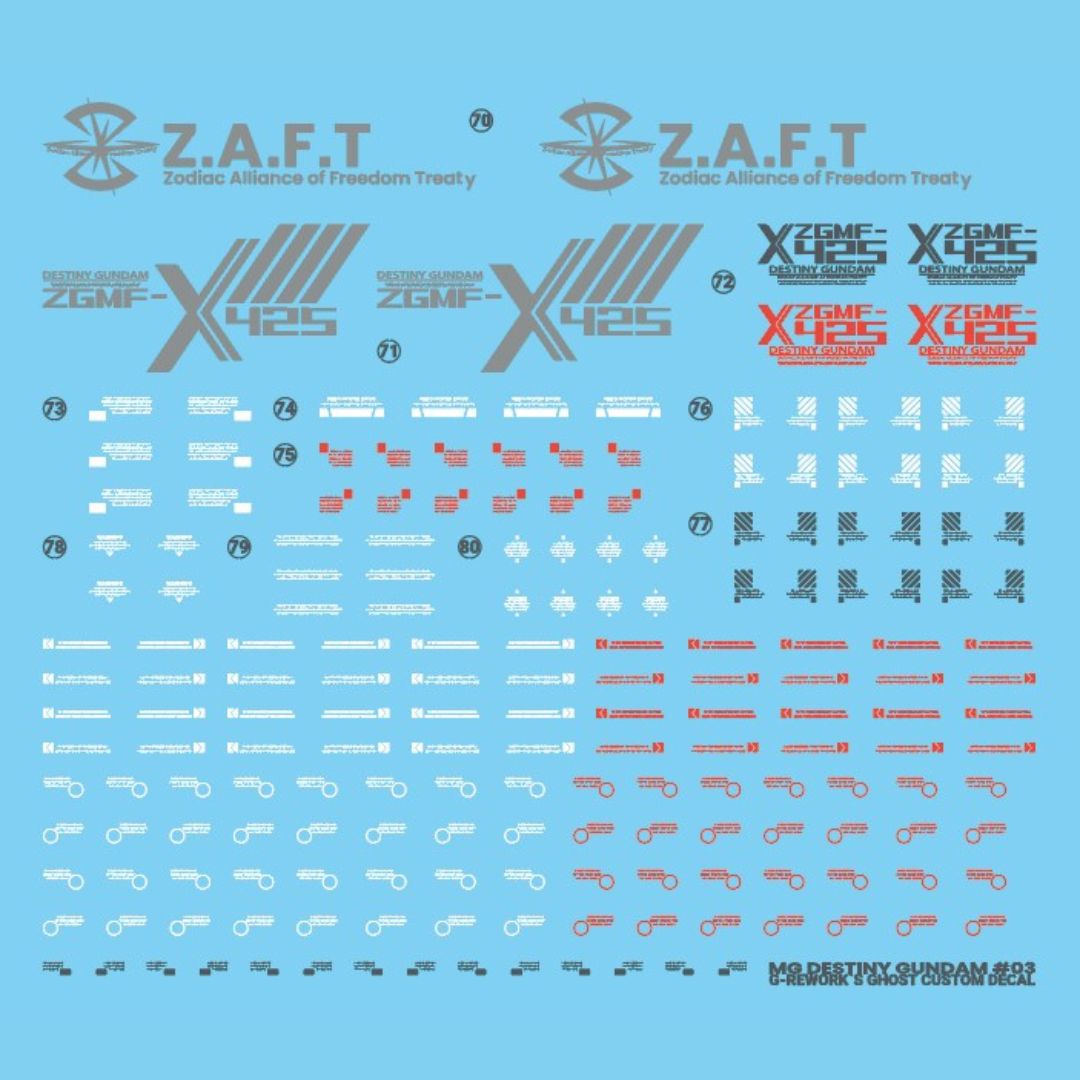 G-Rework Decal - [MG] [SEED] ZGMF-X42S DESTINY GUNDAM