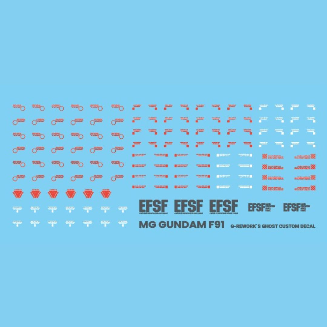 G-Rework Decal - [MG] GUNDAM F91 VER 2.0