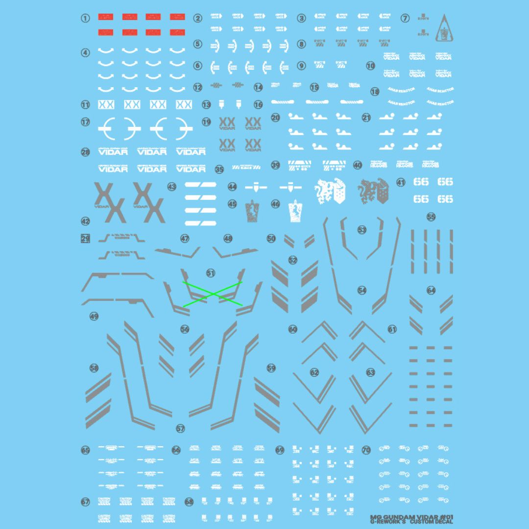 G-Rework Decal - [MG] ASW-G-XX GUNDAM VIDAR