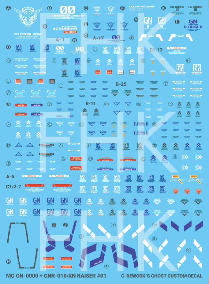 G-Rework Decal - [MG] OO GUNDAM XN RAISER