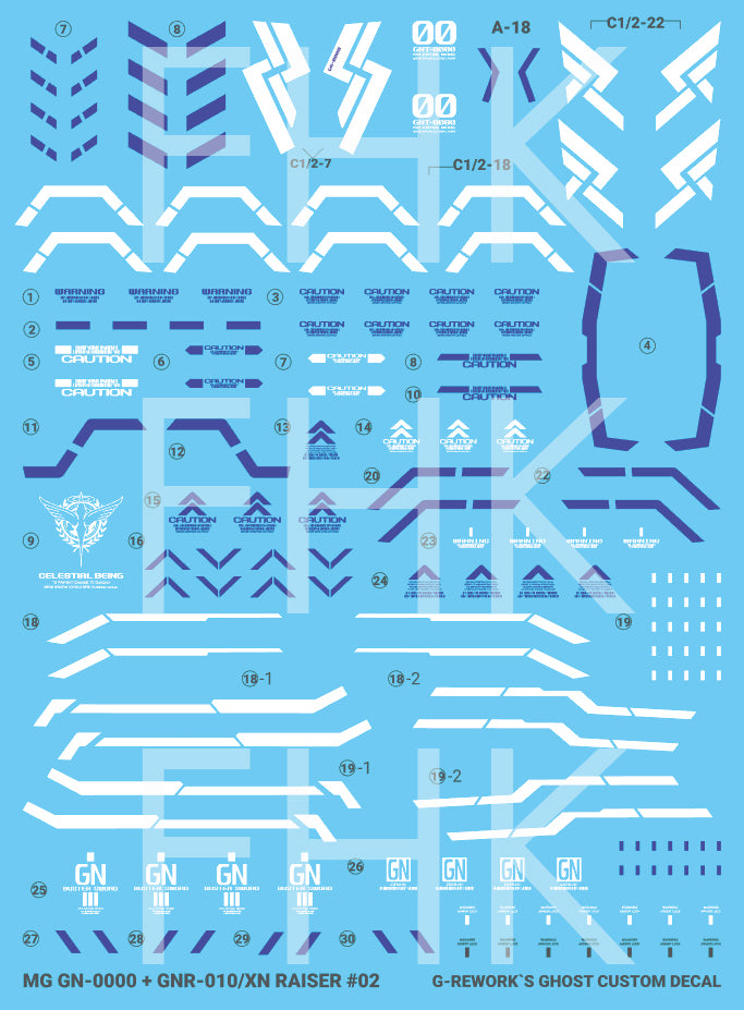 G-Rework Decal - [MG] OO GUNDAM XN RAISER
