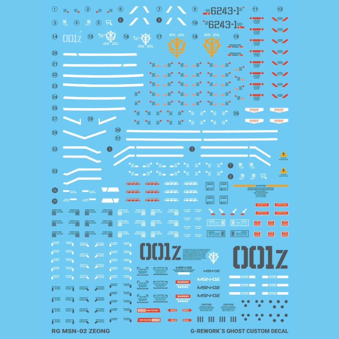 G-Rework Decal - [RG] MSN-02 ZEONG