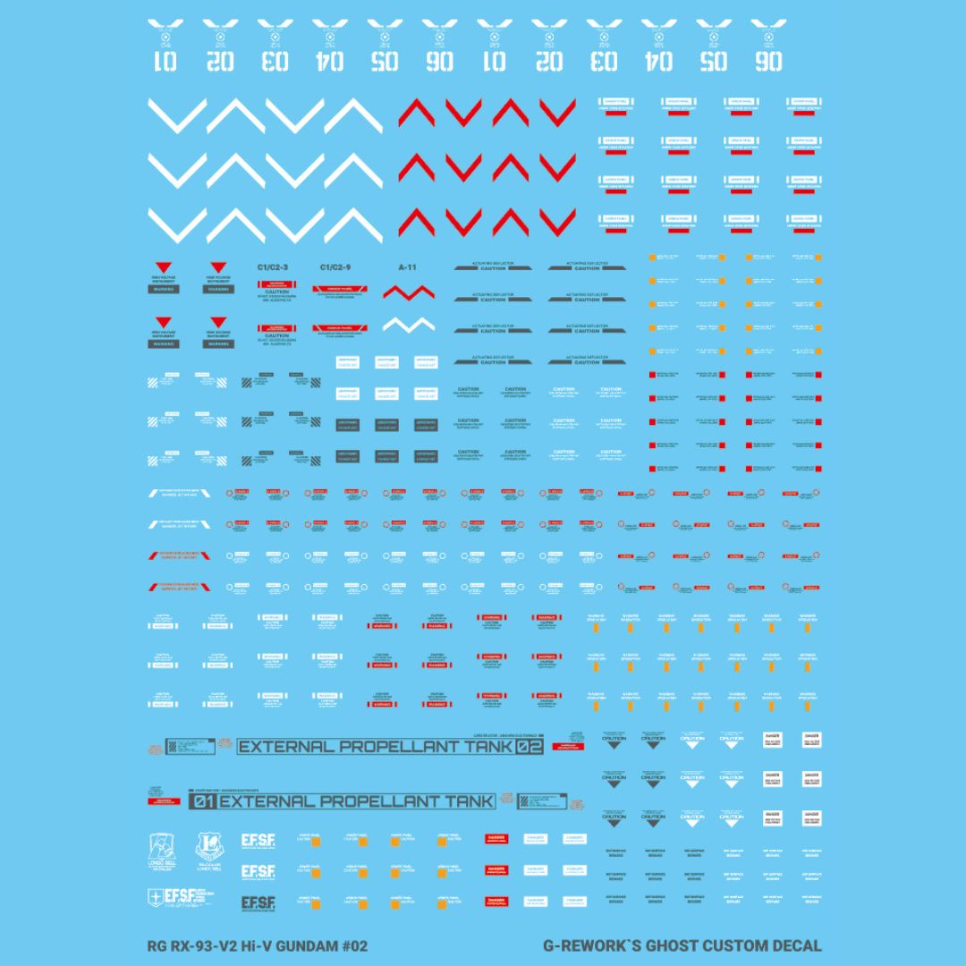 G-Rework Decal - [RG] RX-93 V2 HI-V GUNDAM