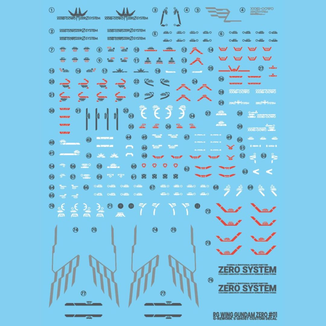G-Rework Decal - [RG] WING GUNDAM ZERO