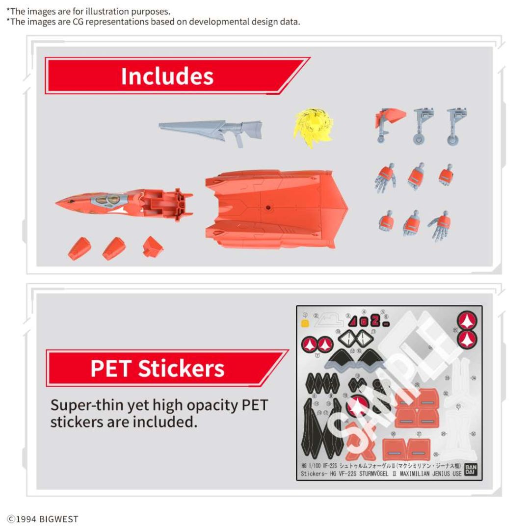 Bandai HG 1/100 VF-22S Sturmvogel _ Milia Farina Jenius Use