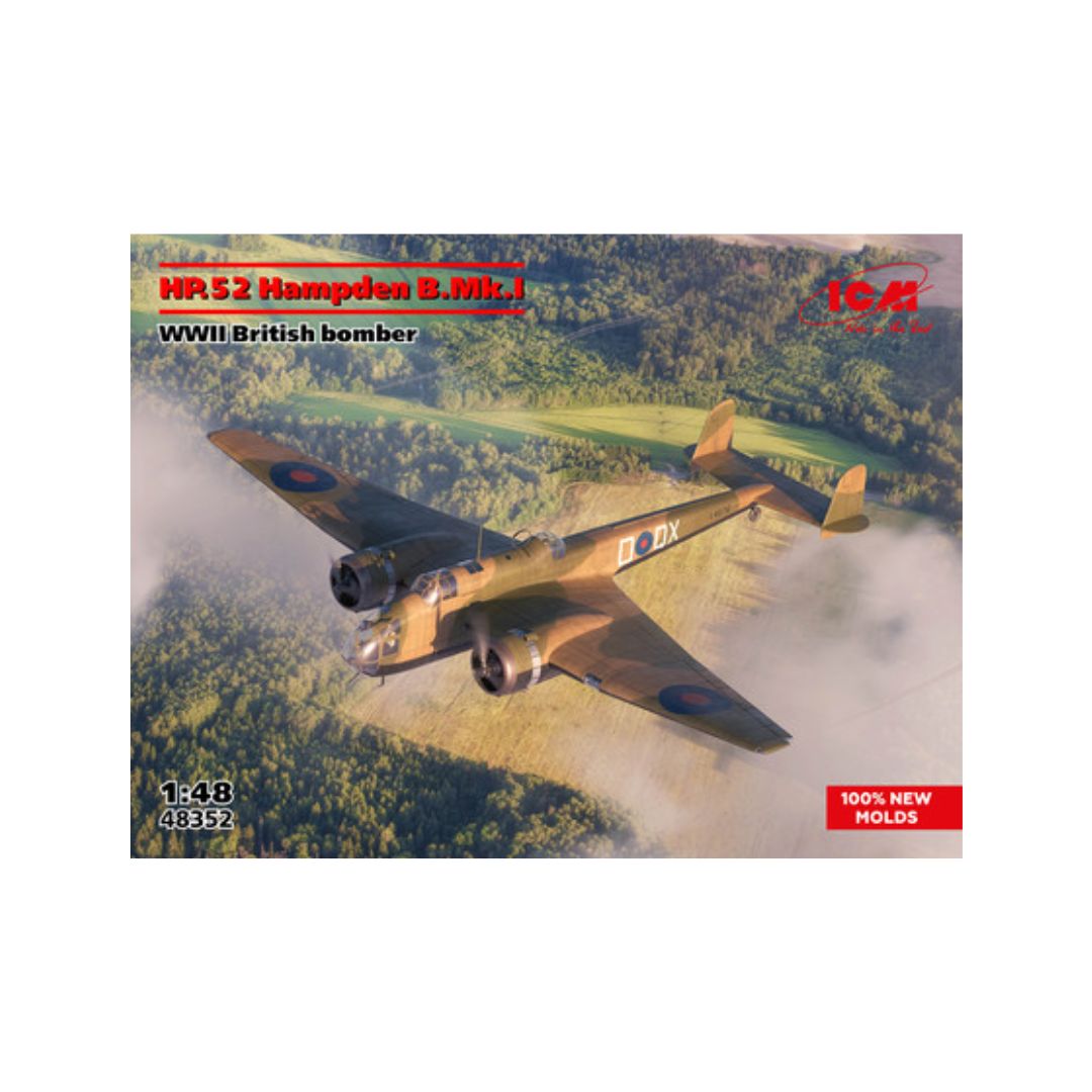 ICM 1/48 HP.52 Hampden B.Mk.I WWII British Bomber (48352)