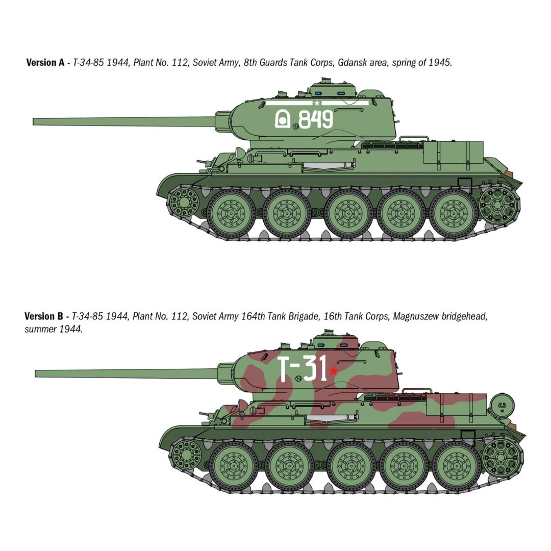 ITALERI 1/35 T34/85 Zavod 112 -1944 (6758)