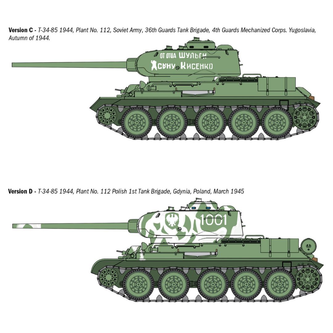 ITALERI 1/35 T34/85 Zavod 112 -1944 (6758)
