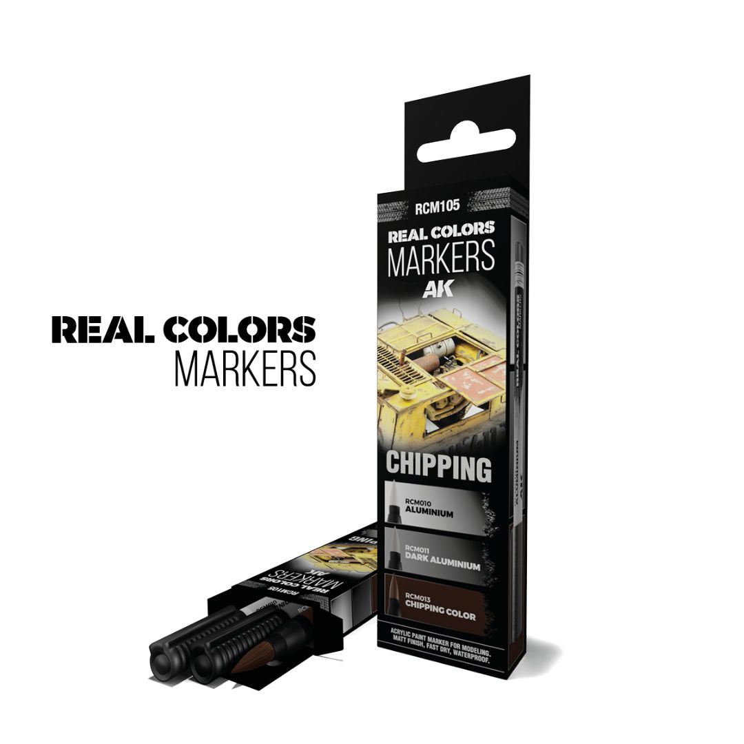 AK Interactive Real Colors Markers Set RCM105 - Chipping