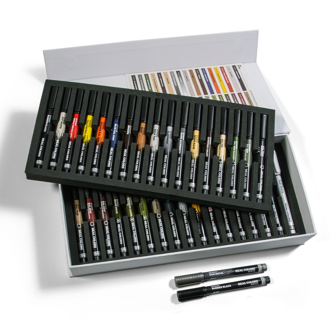 AK Interactive Real Colors Markers Set RCM150 - Special Box Full Set (34 colours)