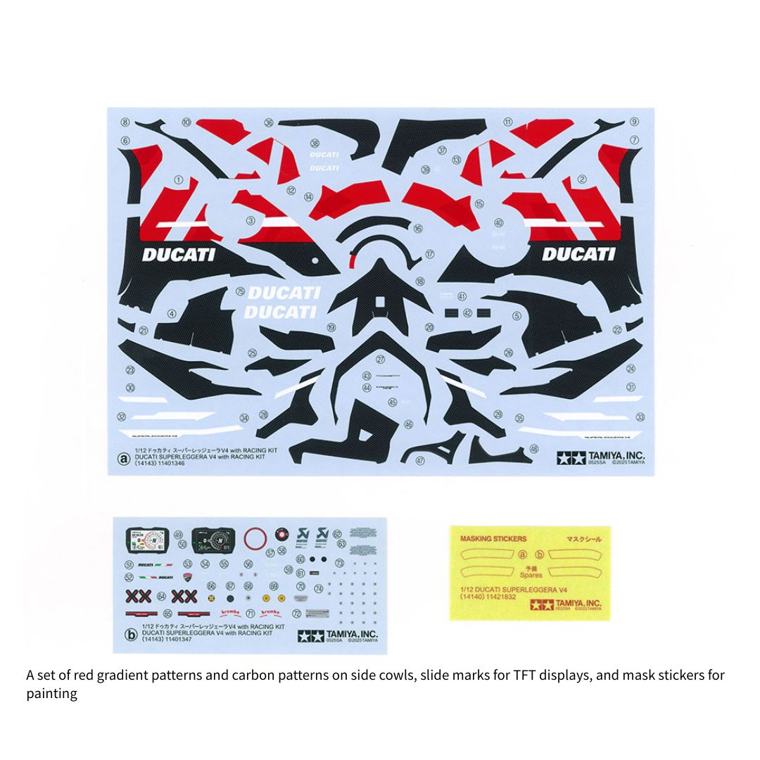 TAMIYA 1/12 Ducati Superleggera V4 with Racing Kit (14143)