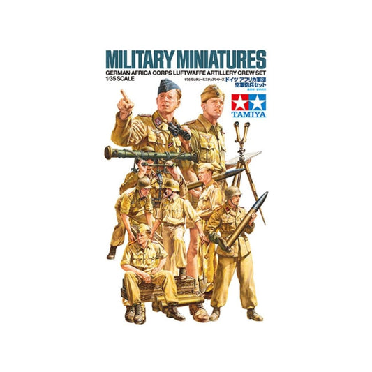 TAMIYA 1/35 German Africa Corps Luftwaffe Artillery Crew Set (35343)