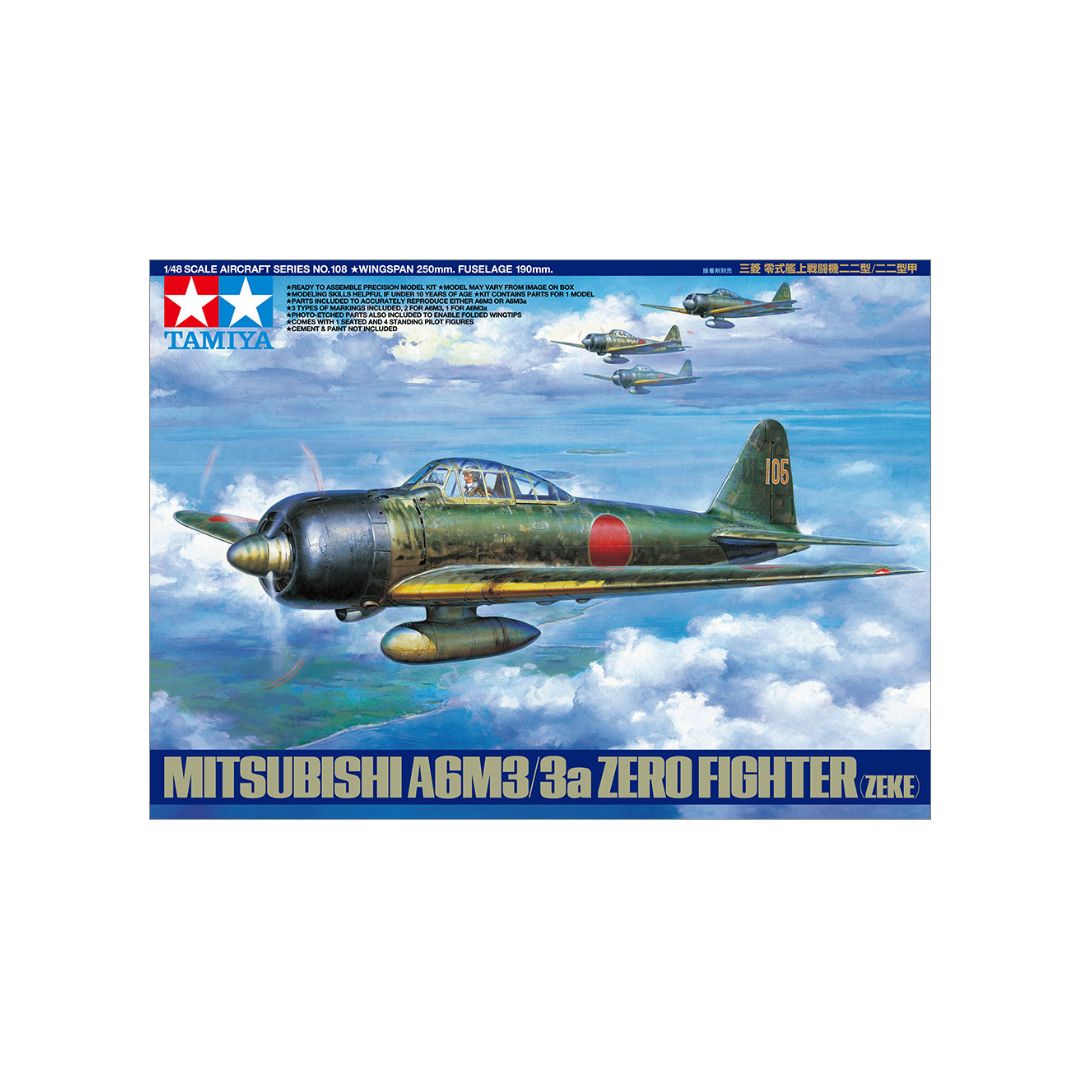 TAMIYA 1/48 Mitsubishi A6M3/3A Zero (Zeke) (61108)