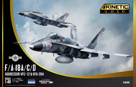 1/48 F/A-18A/C/D Aggressor VFC-12 & VFA-204 (KINETIC K48088)